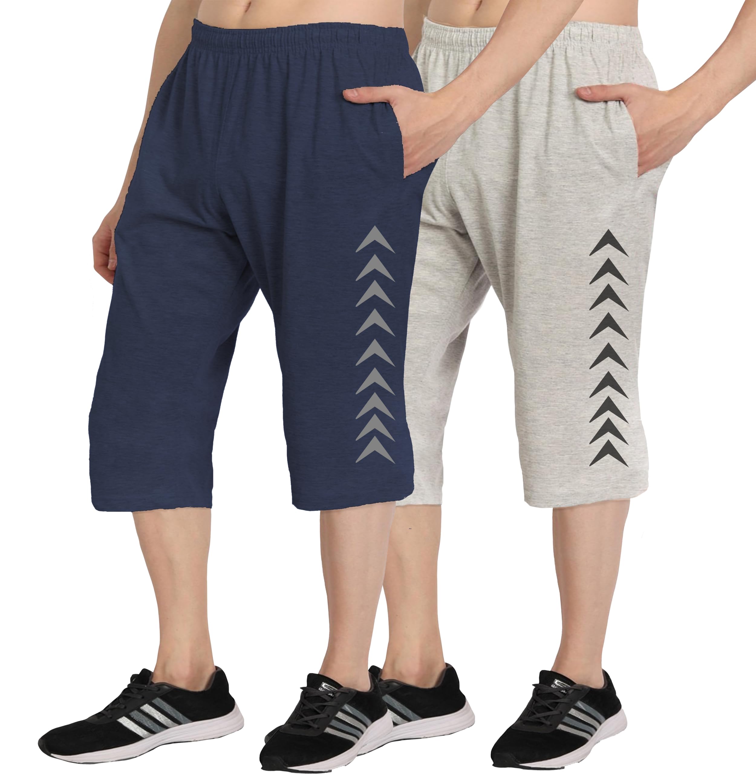 West Gate Clothing Plus Size Mens Three Fourth for Men | Mens Cotton Capri | Men's Three Fourth Combo Pack 2 | Men's Three Fourth 3XL,4XL,5XL-image-44
