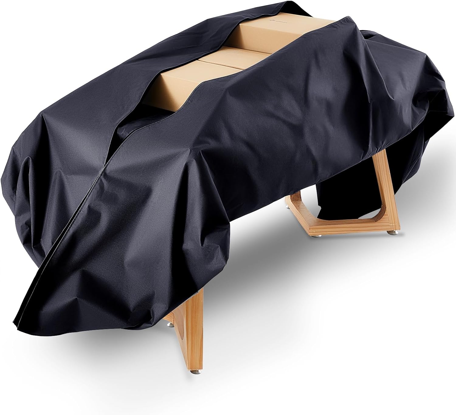 126 x 88 Trade Show Zip Up Table Cover 600D Oxford Waterproof Trade Show Table Cover Lockable Display Case Body Bag Showcases Tablecloth with Zipper Padlock for 8 ft Vendor Outdoor Wedding