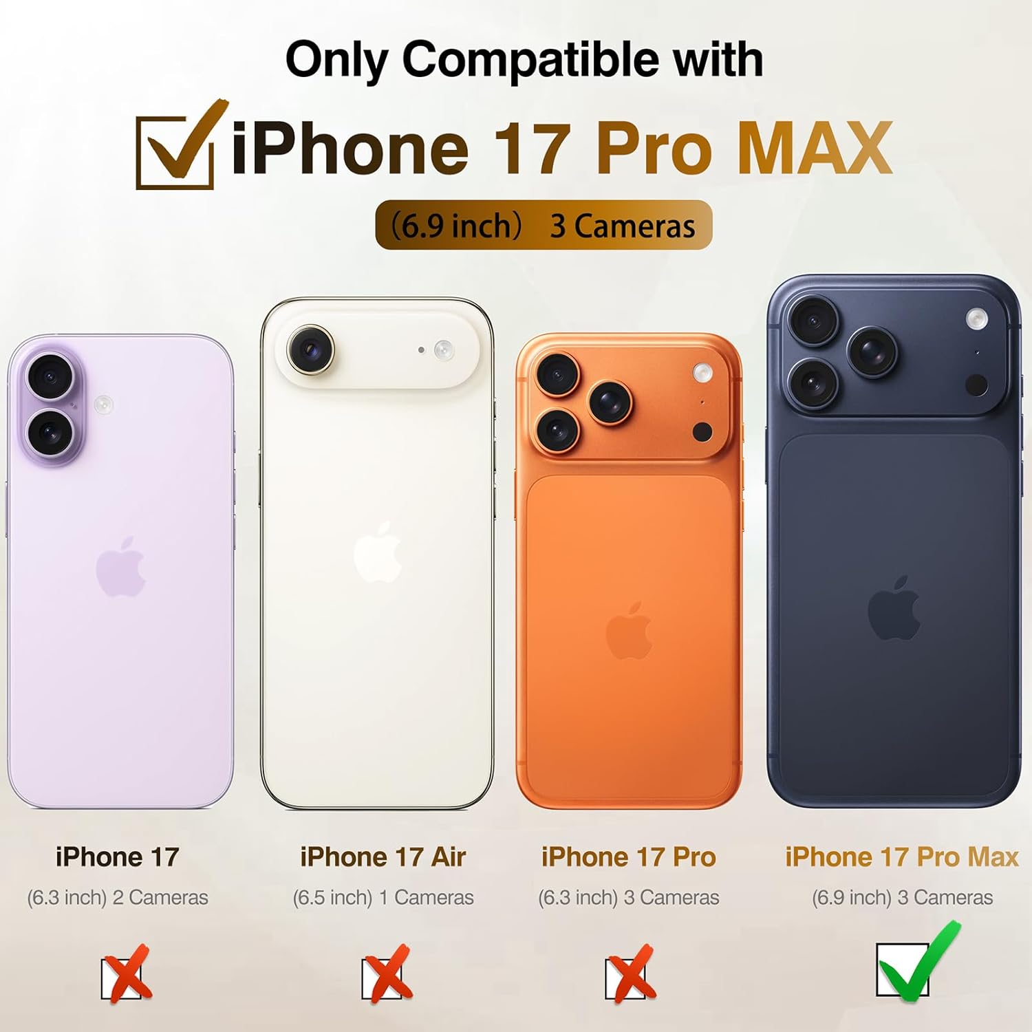 LOHASIC for iPhone 17 Pro Max Case Wallet with Detachable Crossbody Strap & Wrist Lanyard, RFID Blocking, 4 Card Slots 2 Cash Pockets, Leather Case with Card Holder for Women Girls, Ivory White - Image 5