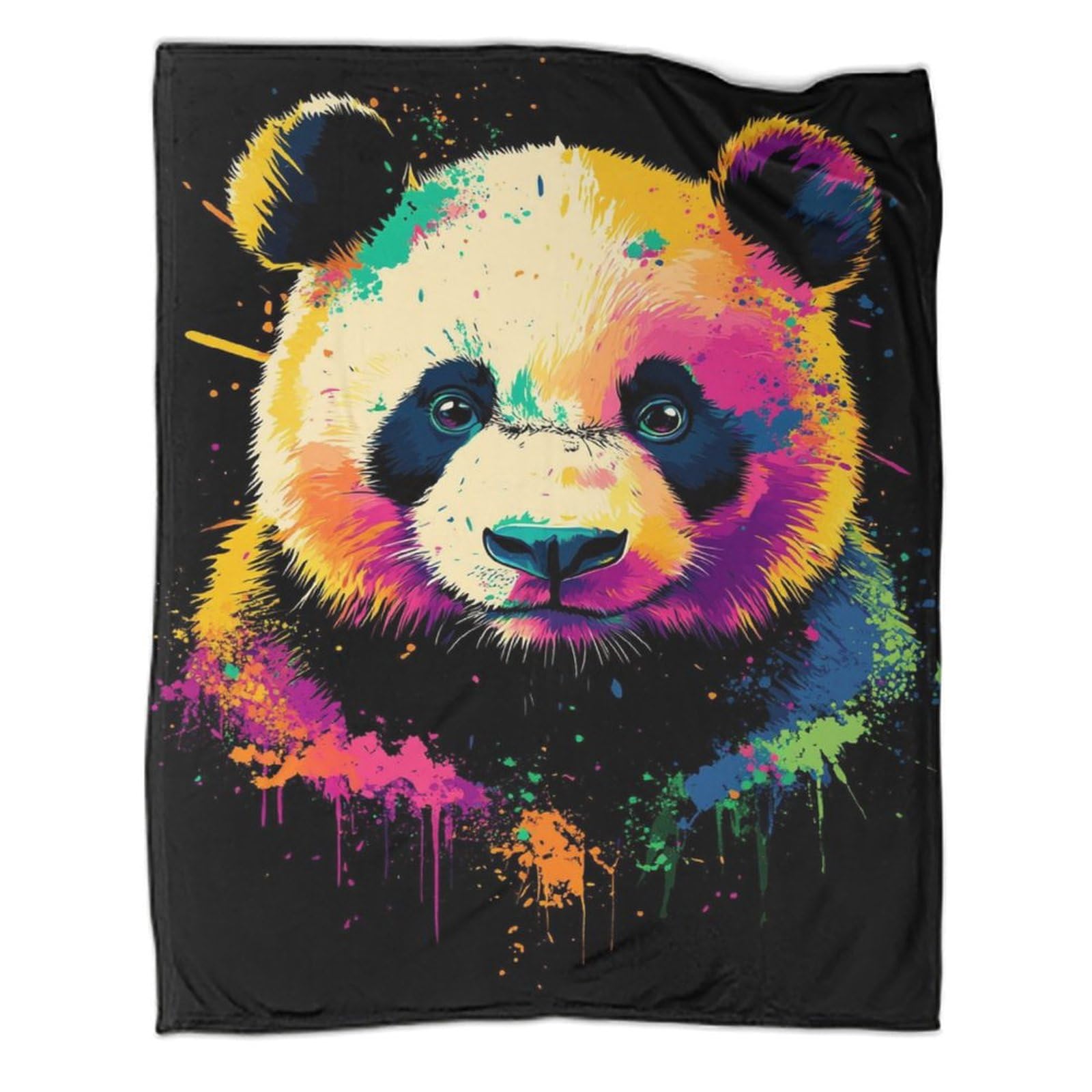 Couverture panda chaude en flanelle pour éliminer le froid du lit