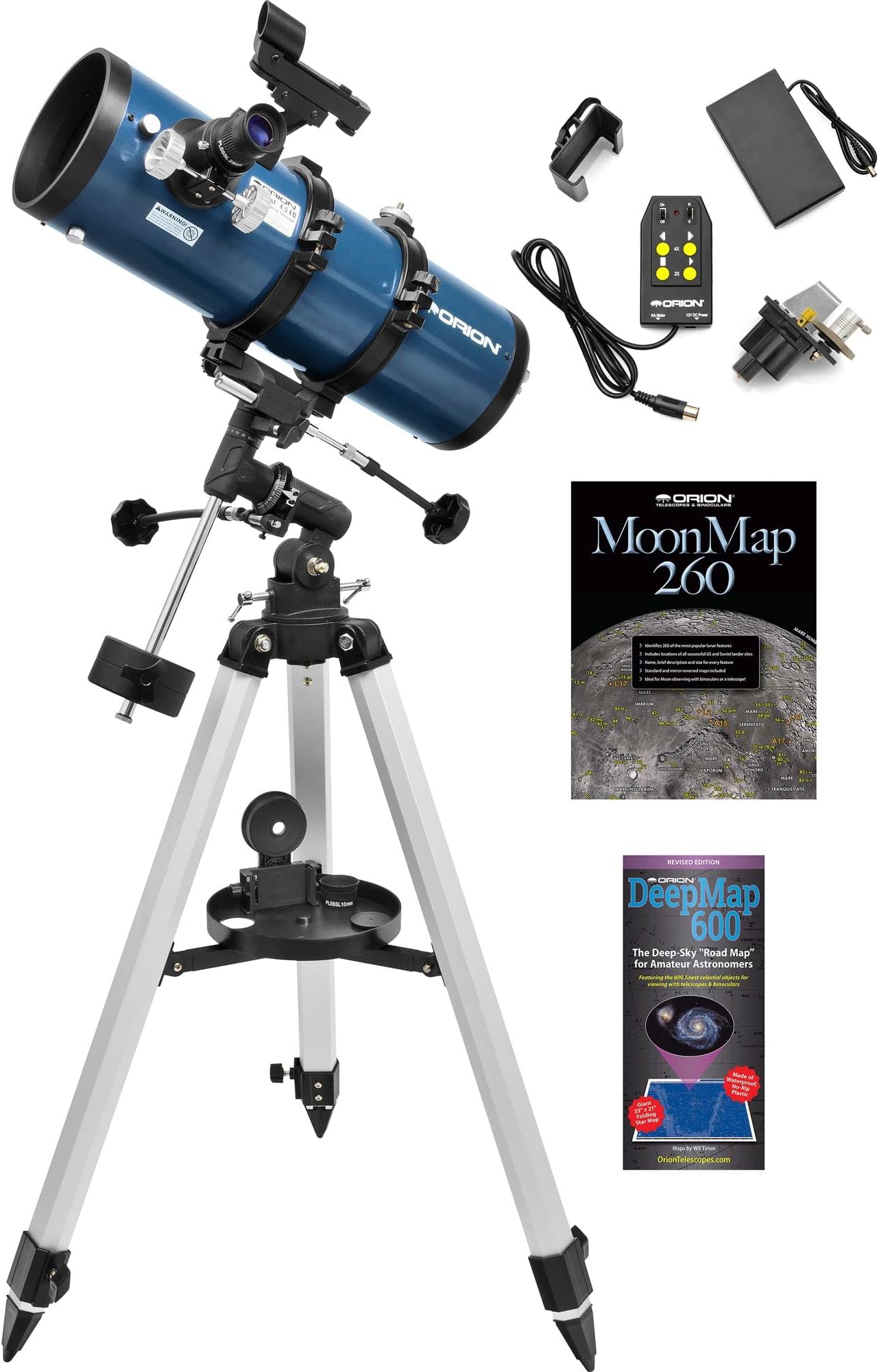 Orion StarBlast II 4.5 Equatorial Reflector and TD-1 Motor Drive for Adults & Families - Compact, Sturdy & Portable Beginner Astronomy Telescope