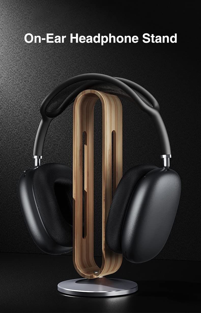 Soporte de Soporte de Auriculares, diseño de Arco en Forma de U, Base de aleación de Aluminio, Soporte for Auriculares de Escritorio Compatible con Auriculares en la Oreja (Color : Grey)