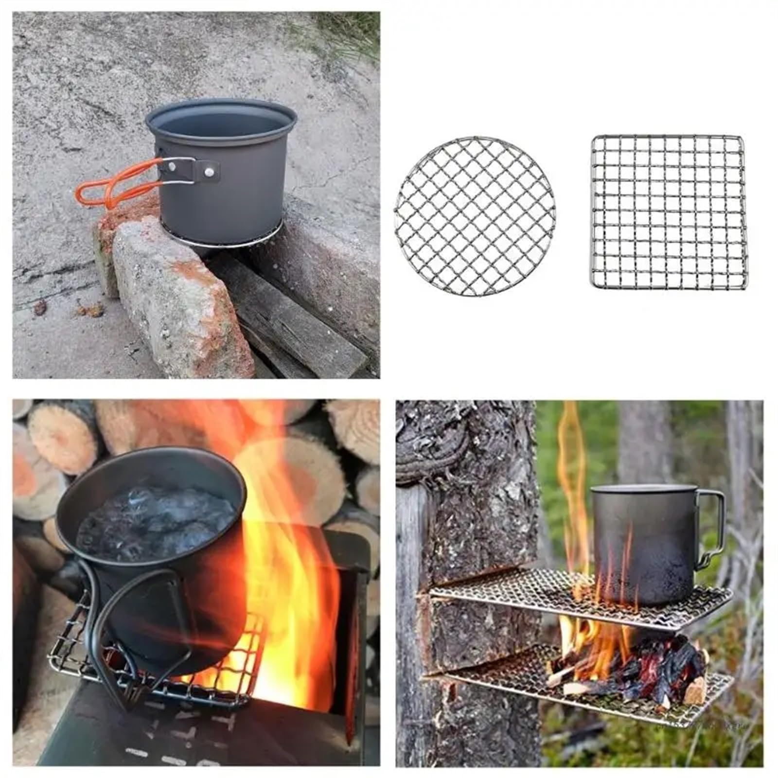 Zamienny ruszt siatkowy do grilla kwadratowy stojak do grillowania na świeżym powietrzu grill podkładki siatkowe narzędzie do grilla kempingowego trwałe nieprzywierające akcesoria do grillowania