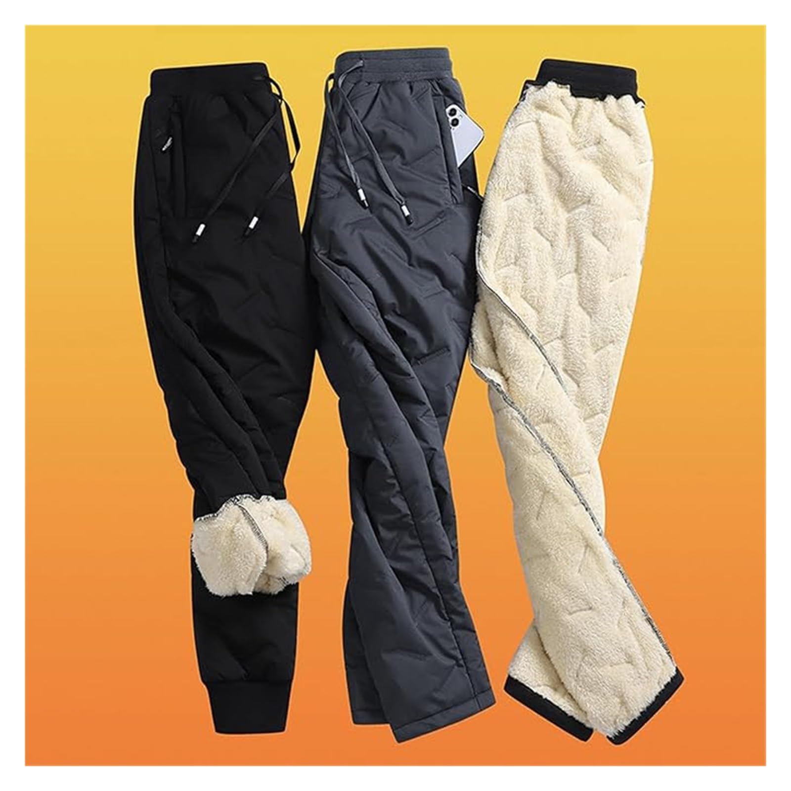 Pantalones De Chándal Térmicos De Invierno For Hombre con Pantalones Gruesos For Correr, Pantalones De Entrenamiento Cálidos, Pantalones De Lana Cálidos, Pantalones De Chándal, S-7XL(Gray A,S)