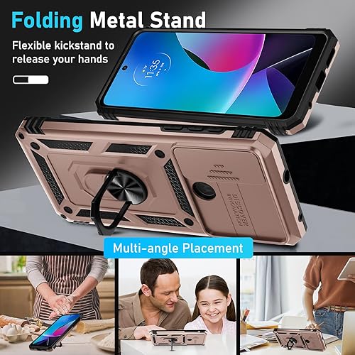 Miniatura 10 de Motorola Moto G Play 2023 Funda integrada para lente de cámara deslizante y protector de pantalla no para versión 2021 resistente a los golpes