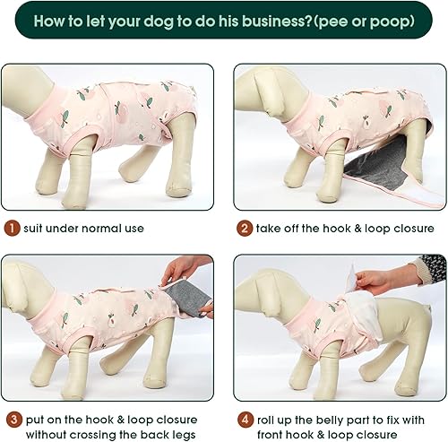 Miniatura 4 de Kuoser Traje de recuperación para perros y gatos después de la cirugía, camisa profesional de recuperación de mascotas, vendajes para heridas