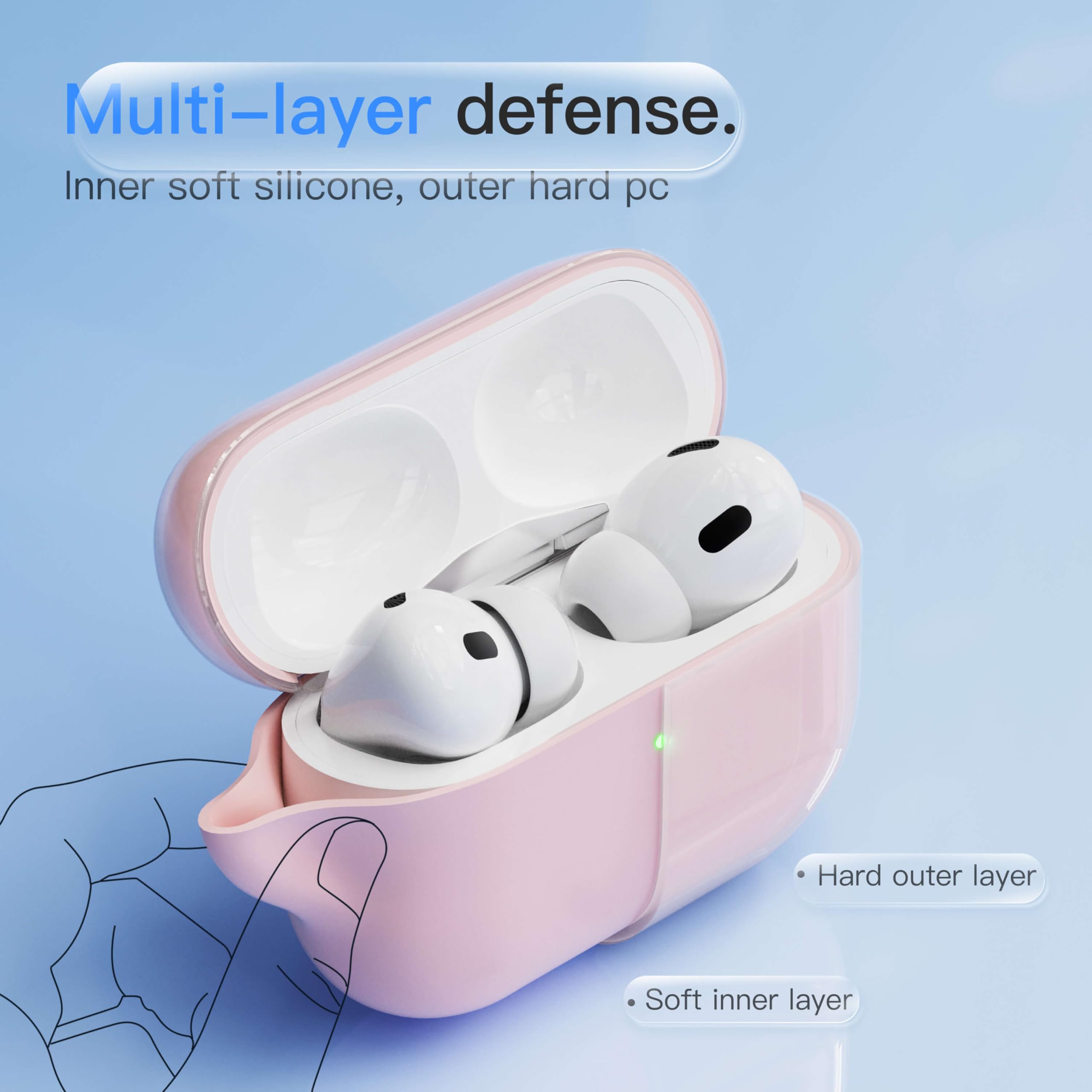 Amazon | AirPods Pro 3用ケース 決して縮まないDamonLight 耐衝撃保護