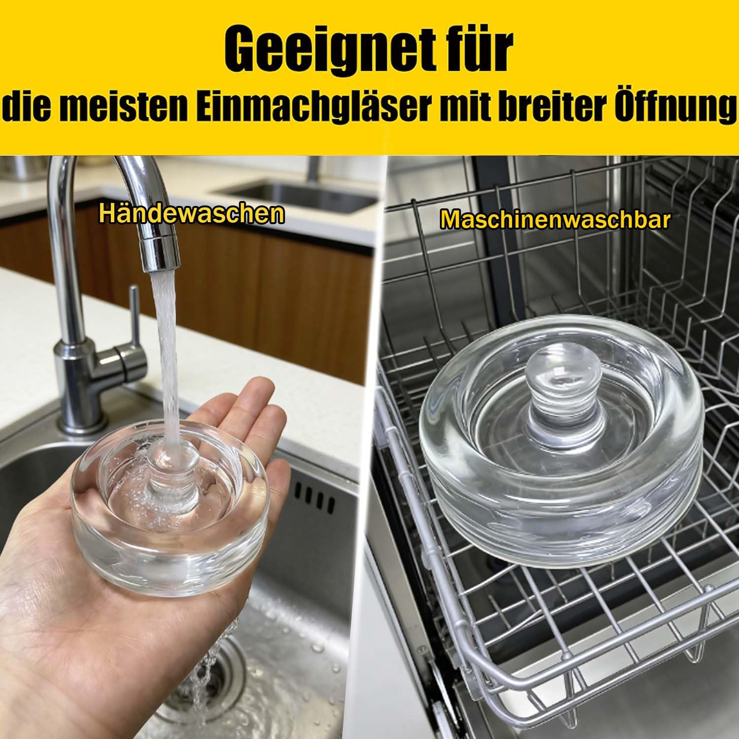 4 Pesi di fermentazione con Un Diametro di 8 cm, Pesi di Vetro per la fermentazione di Verdure in salamoia, Ideali per la fermentazione di crauti, Kimchi, cetrioli e Altri Alimenti fermentati