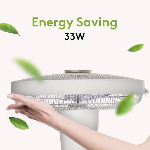 VIOLA Ventilateur sur Pied Silencieux avec Télécommande, Moteur Brushless Économie, Puissant Flux d’air, 32 Vitesses, Oscillant 320°, Hauteur réglable, Incliner vers le haut 90°, Minuterie - 7