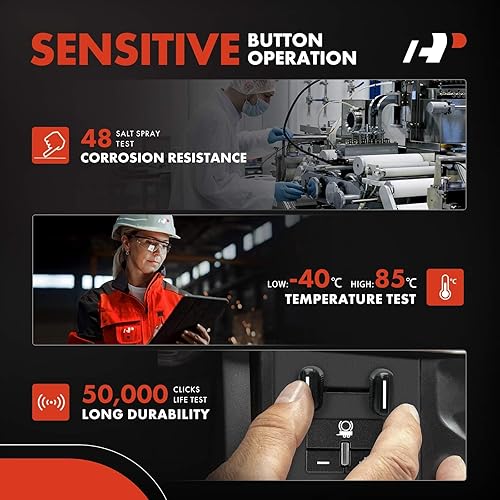 Miniatura 7 de A-Premium Interruptor de control de freno de remolque compatible con modelos Chevrolet y GMC - Silverado 1500Sierra 1500 2014-2018, Silverado 2500