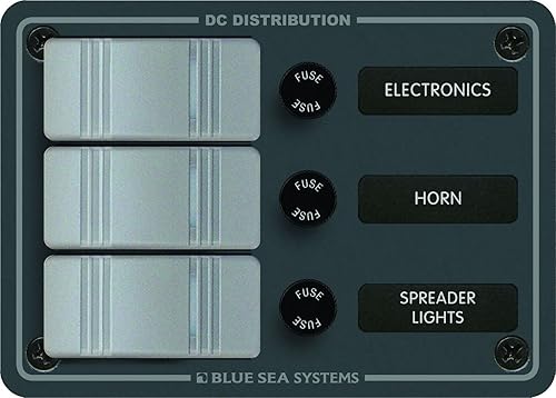 Blue Sea Systems-8054 3 Posición-Gris Pizarra