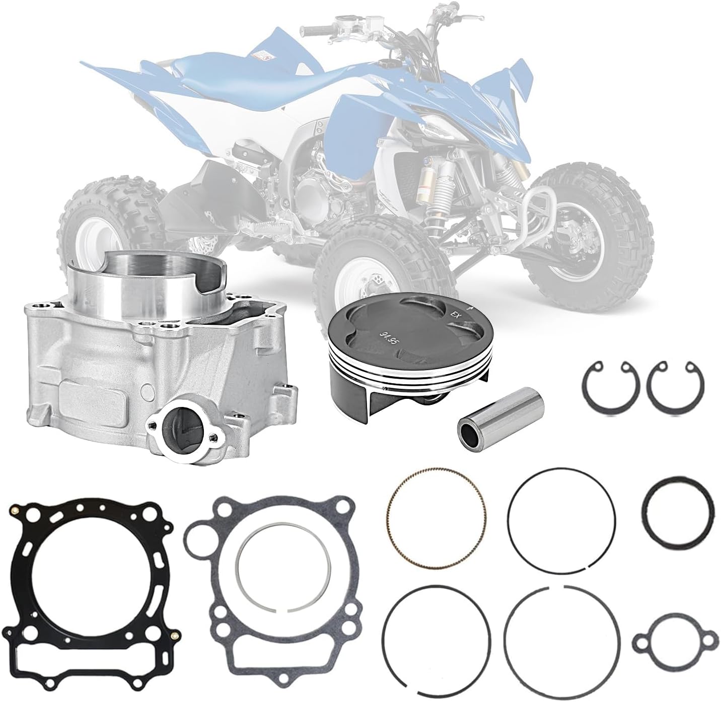 Cylinder Head Piston Gasket Top End Engine Rebuild Kit 95mm Bore 13.5:1 for YFZ 450 YFZ450 2004-2013 WR450F 2003-2006