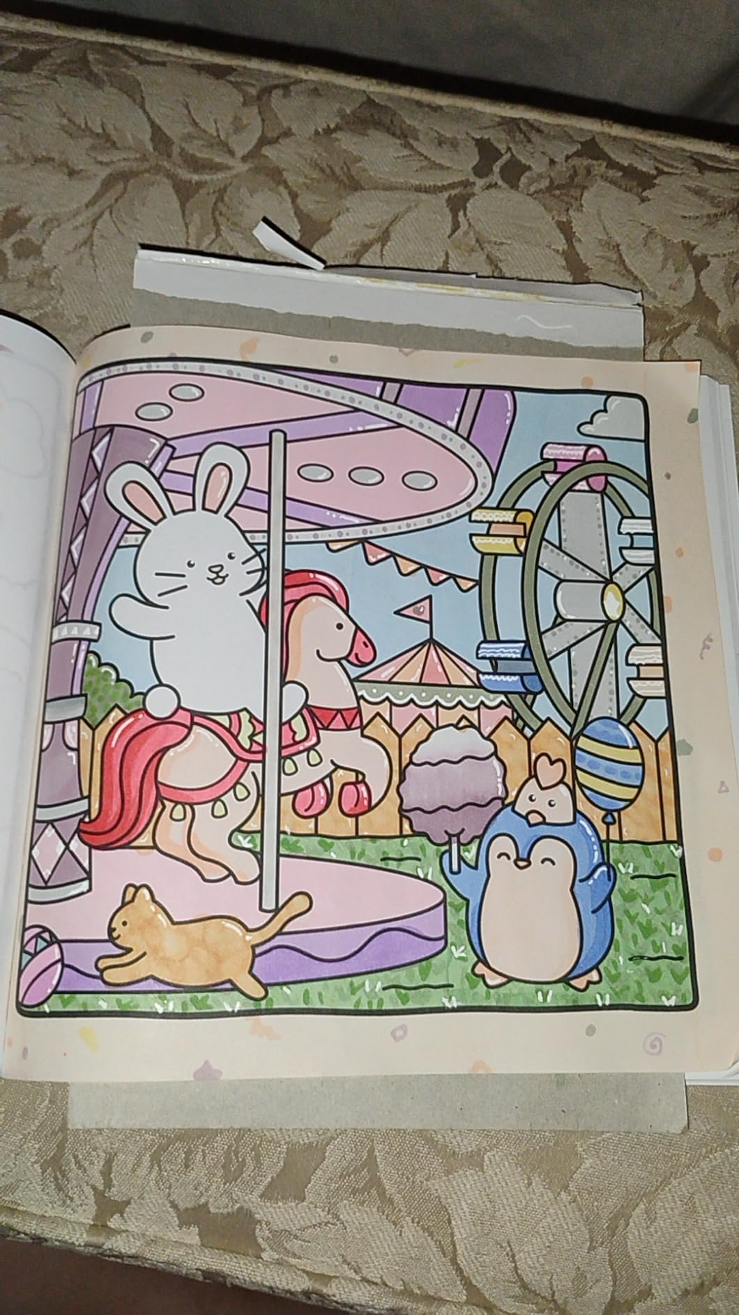 Snuggly Friends: Cute Coloring Book for Adults and Teens with Cozy Fuzzy Animals in Hygge Moments for Relaxation, with Exclusive Music for a Complete Coloring Experience - Preview 2