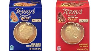Terrys Milk And Dark Chocolate Oranges 2 Pack - One of Each 5.53 Oz Each