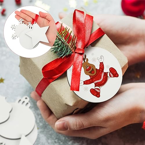 Miniatura 5 de 30 piezas de sublimación de Navidad en blanco de sublimación de doble cara MDF transferencia de calor en blanco colgantes personalizados de Navidad