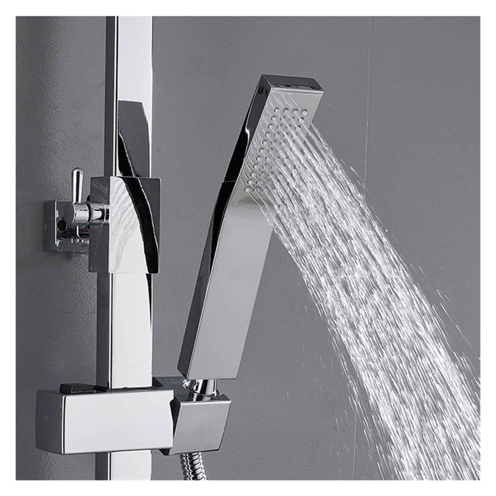 Ducha Digital, Conjunto de ducha digital LED Grifos baño cromados mezclador termostático SPA Lluvia Grifo frío y caliente Montaje en pared(Hot and Cold-06)