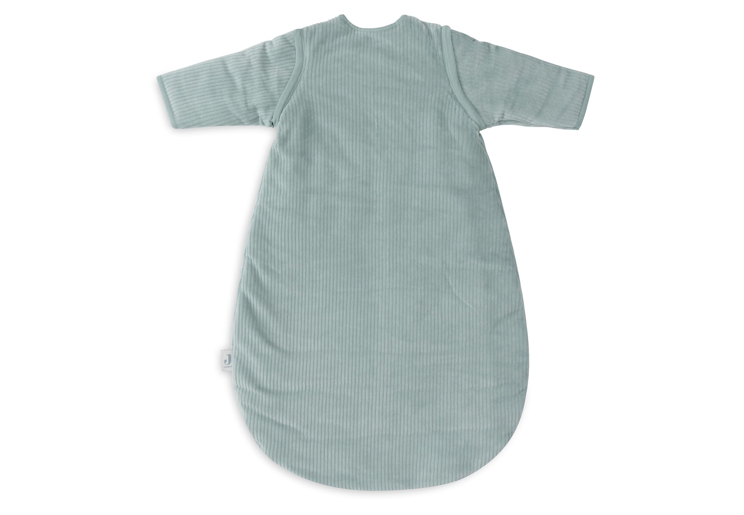Jollein Schlafsack Baby Rund - Velvet Rib, Sea Green - 90 cm - Baumwolle, Polyester - 2.0 bis 3.0 TOG - Abnehmbare Ärmel - Oeko-TEX Zertifiziert - Baby Schlafsack