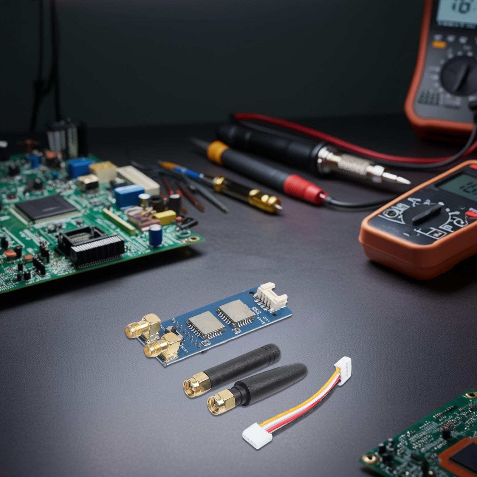 DAZZLEEX Para M5Stack StickC Plus 2 en 1 Módulo RF CC1101 NRF24 IoT Placa de Desarrollo con antenas y cable Grove para proyectos de comunicación inalámbrica (con cáscara)