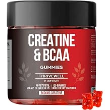 SASH Vitality Creatine Monohydrate Gummies 5000mg with 1000mg BCAAs | Vegan & Sugar Free | 90 Premium Gummis | Mixed Berry Flavour | Health Candy Supplement