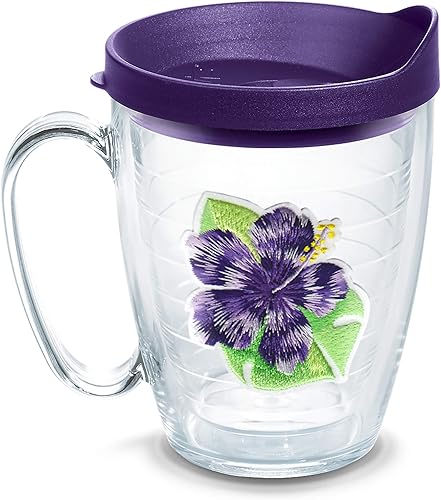 Miniatura 10 de Tervis Vaso aislado de doble pared de la colección Tropical Hibiscus hecho en Estados Unidos mantiene las bebidas frías y calientes, 24 onzas,