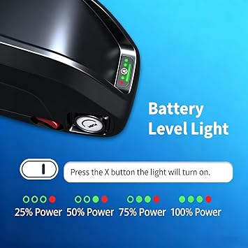 36V/48V Ebike Battery,36V10Ah Battery Pack with Power Light,USB Port,Safe Lock, XT60 Connector for 200W-1000W Controller Motor,Solar System(36V10Ah)