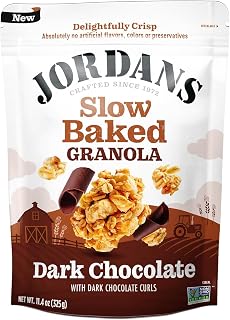Jordans Cereals | Delightfully Crisp Slow-baked Granola | No Artificial Flavors, Colors, or Preservatives | Healthy Snacks for Adults & Kids | 11.4 oz (325 Grams, Dark Chocolate)