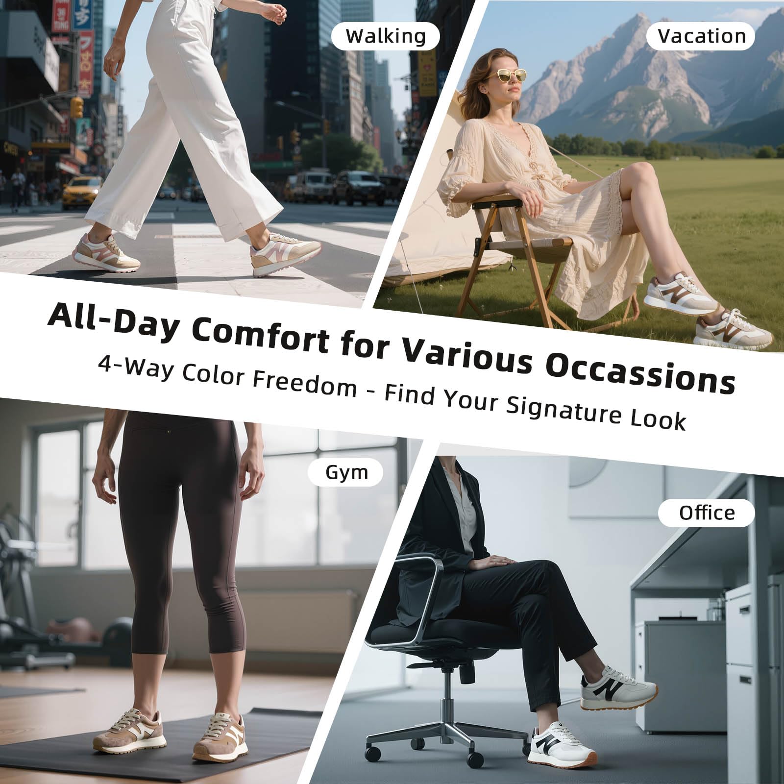 somiliss Platform Fashion Sneakers for Women Suede Patchwork Casual Tennis Shoes Comfortable Non Slip Running Walking Shoes: 7.5 Black