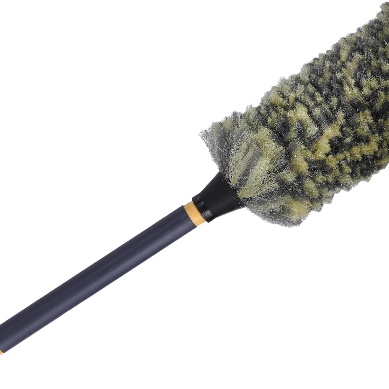 Mr. Detroit - Cepillo de rueda de taladro con cerdas de microfibra de lana suave y duradera y eje de acero para neumáticos de coche, ruedas, llantas, frenos y cualquier otro espacio estrecho