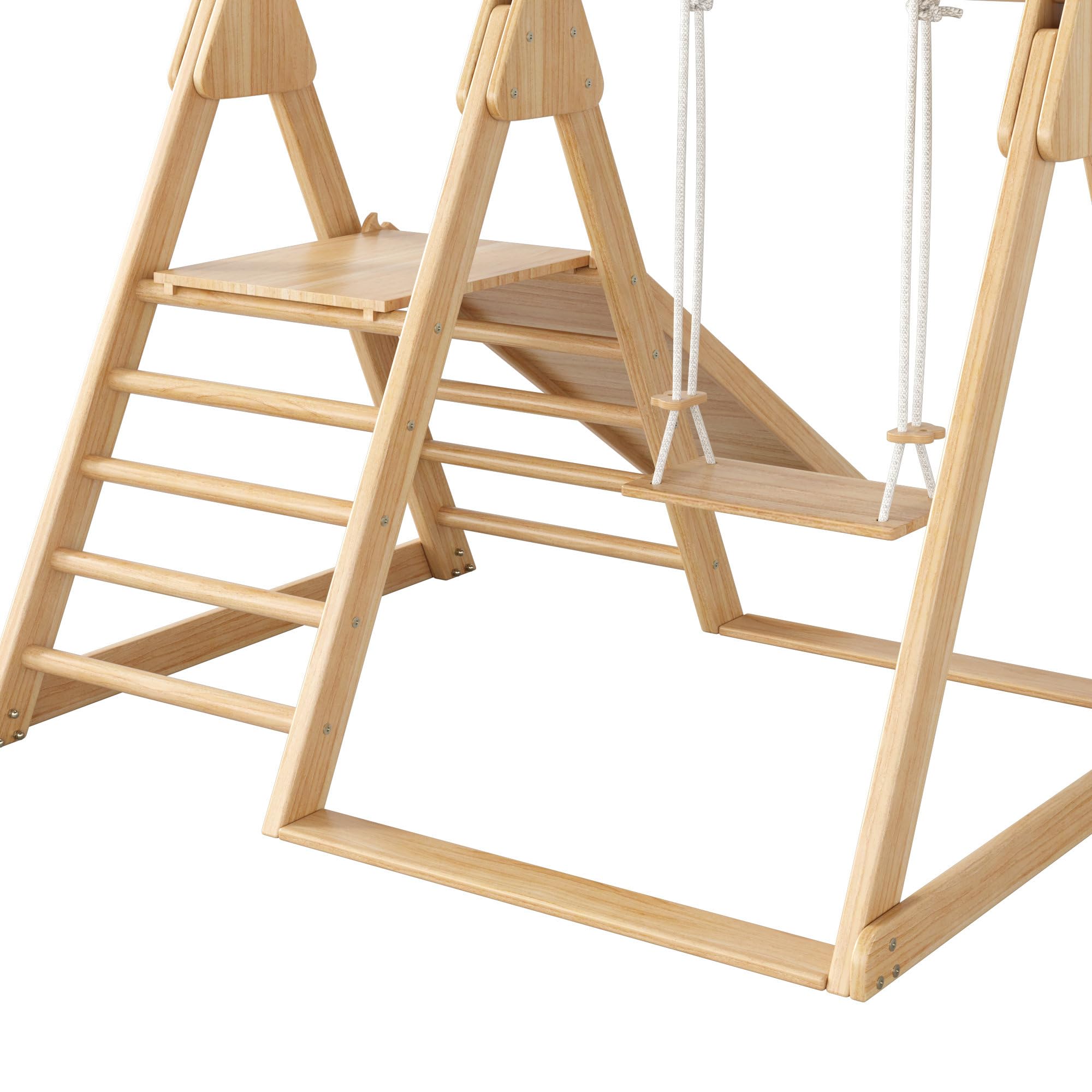 Rutsche und Schaukel für Kinder, 3 in 1 Kinderspielzeug mit Klettergerüst, Schaukel, Rutsche, Kombispielzeug für drinnen, für Kinder ab 3-8 Jahren