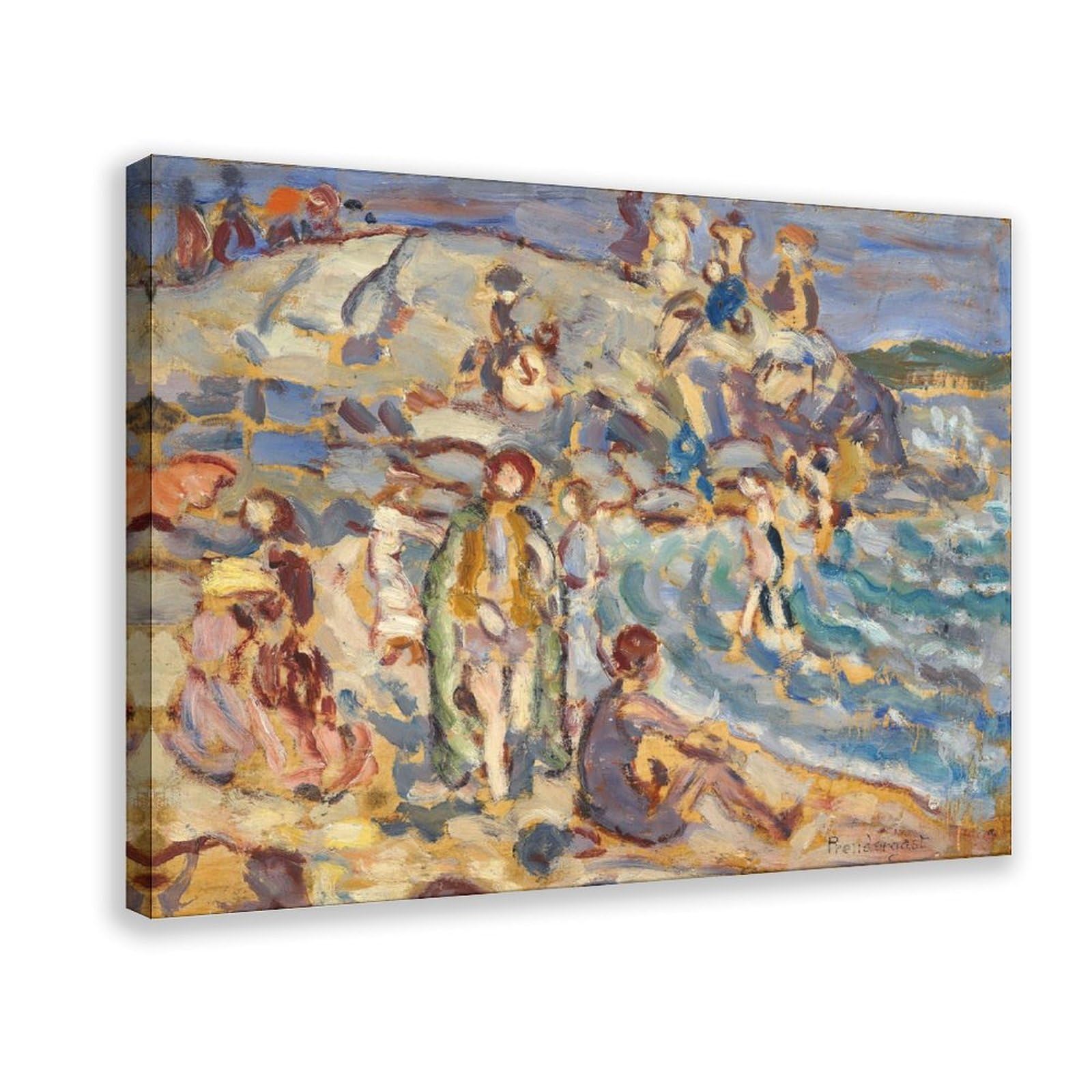 DFJyjFGJJ Maurice Prendergast,Beach Scene And Hill Canvas Posters Wall Art Bedroom Office Room Decor Gift 16" L X 24" W