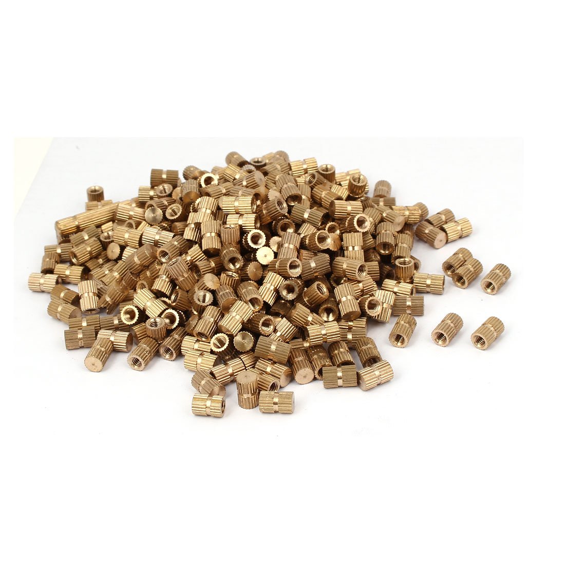 M4 x 10mm 6.3mm OD Brass Injection Molding Embedded Knurled Thumb Nut 500PCS (280f9bdb9961c5214a42bd45d15e3c11)