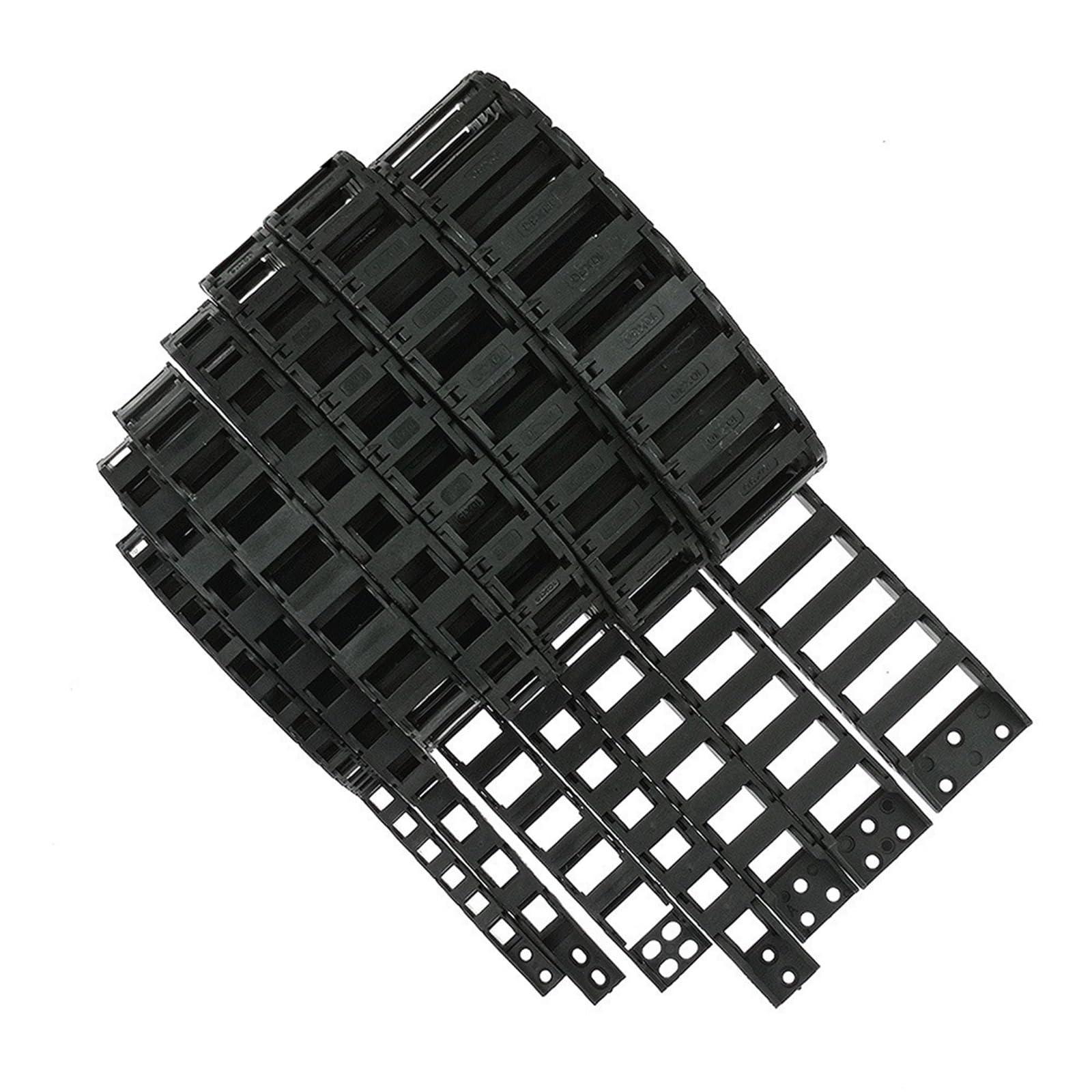 3D-Drucker-Teile, offene Schleppkettenbrücke, Drahtträger-Werkzeuge, Kunststoff-Nylon-Drahtbrücke, außen offen, mit Endanschlüssen, 10 x 11, 1 m(10x15x1000mm,2PCS)