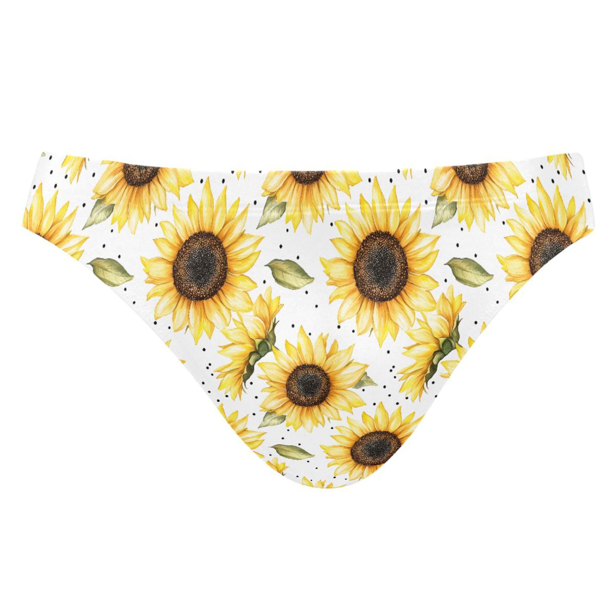 Sunflower Flower Swim Briefs for Men Swimsuit Bikini Swimwear XXXL B0404517