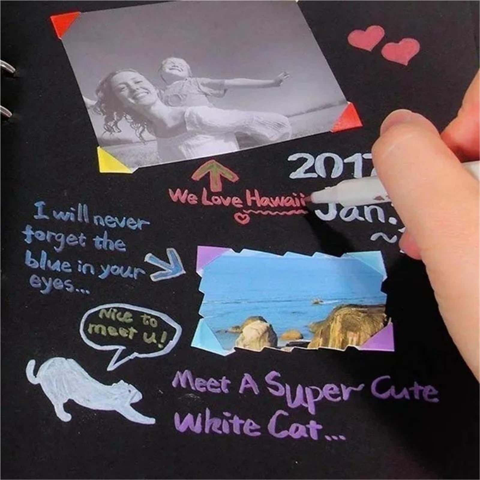 2 uds páginas de álbumes fotos libros memoria A4 papel artesanal DIY álbum recortes imagen cumpleaños Para Viajes Y Familia