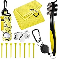 Vista 32 de Liliful Kit de Accesorios de Golf de 12 Piezas, Incluye Bolsa para Pelotas de Golf con Gancho, Toalla, Tees, Marcador de Pelota Magnético