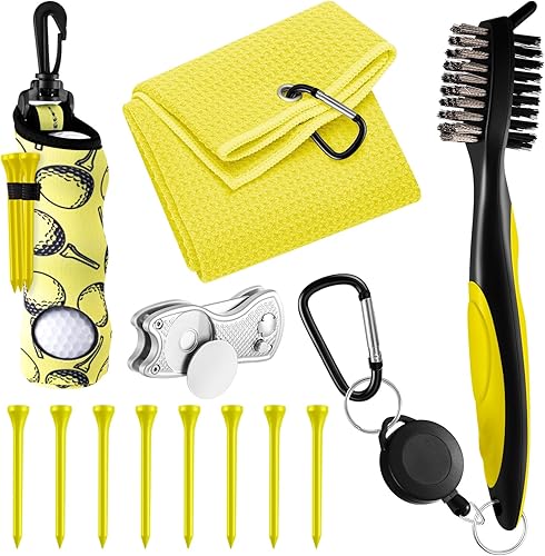 Miniatura 32 de Liliful Kit de Accesorios de Golf de 12 Piezas, Incluye Bolsa para Pelotas de Golf con Gancho, Toalla, Tees, Marcador de Pelota Magnético