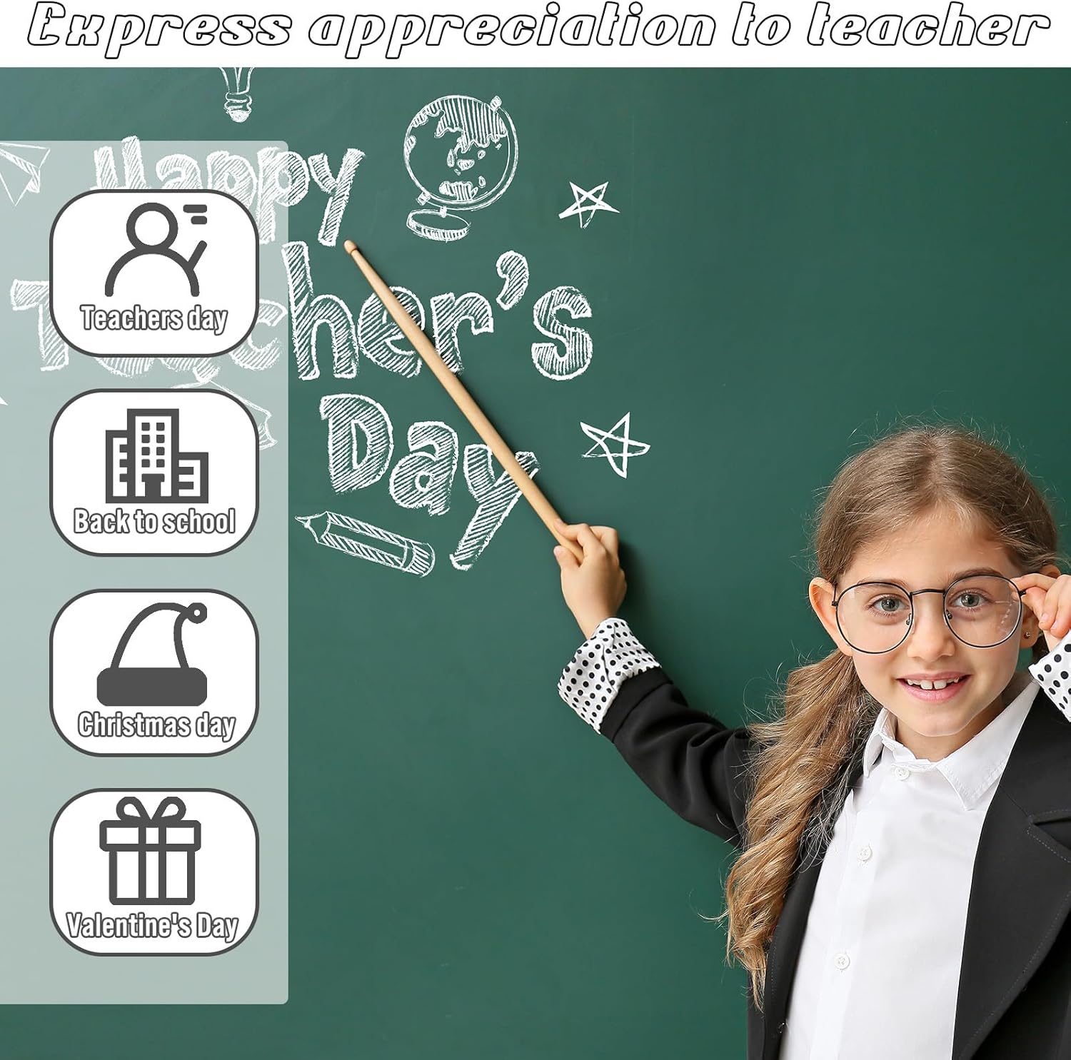 Aliceset 12 Pcs Teacher Appreciation Gift, Includes 6 Teacher Tote Bag Reusable and 6 Makeup Bag for Purse for Women Graduation Christmas Gifts - Image 3