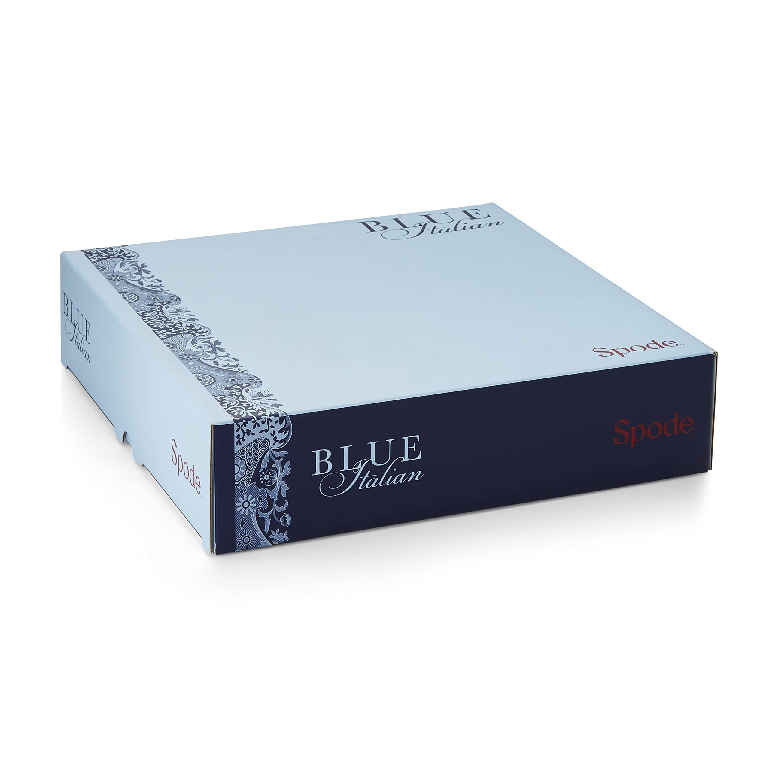 Portmeirion Home & Gifts Niebieski włoski 2-poziomowy stojak na ciasto, niebieski i biały