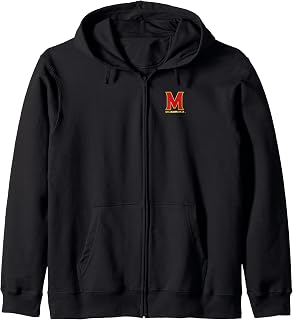 Maryland Terrapins Left Chest Icon Officially Licensed Zip Hoodie