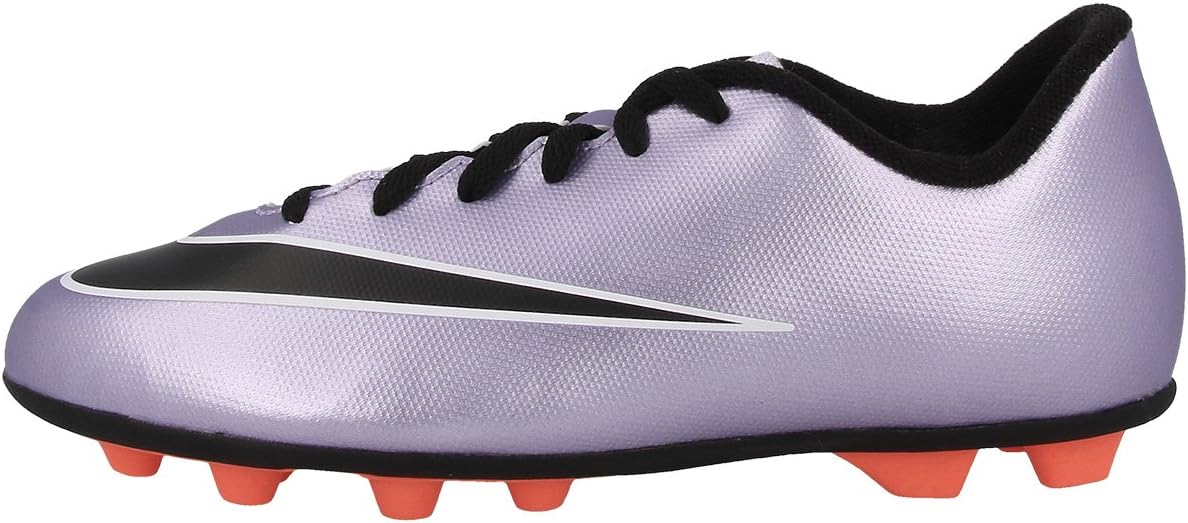 NIKE Junior Mercurial Vortex II FG-R Soccer Cleats, 1 M US Little Kid, Urbn Lilac / Blk-Brght Mng-White