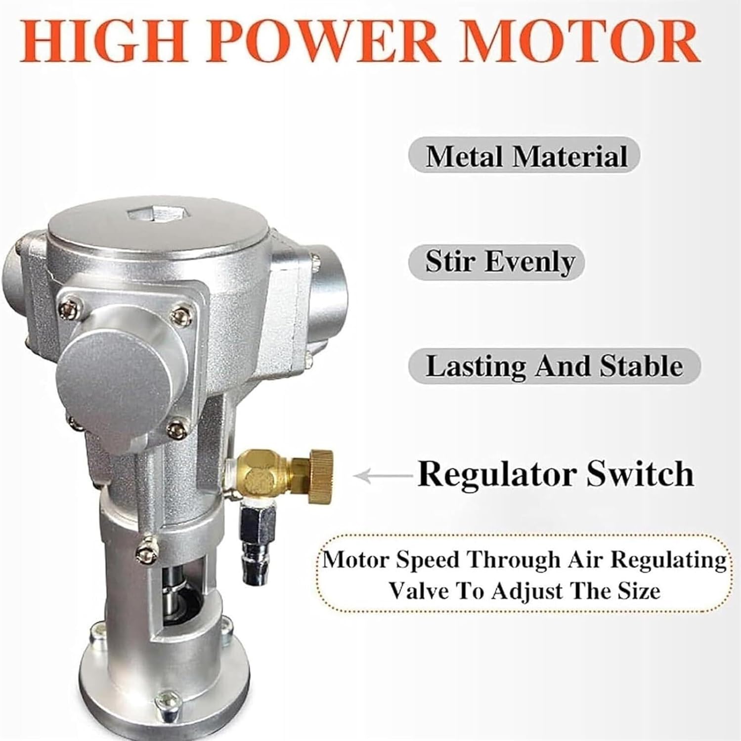 Paint Mixer, Pneumatic Paint Mixer Agitator 1 Ton Tank Mixer, Liquid Paint Agitator for Paint Dye Hydrosol Mixing