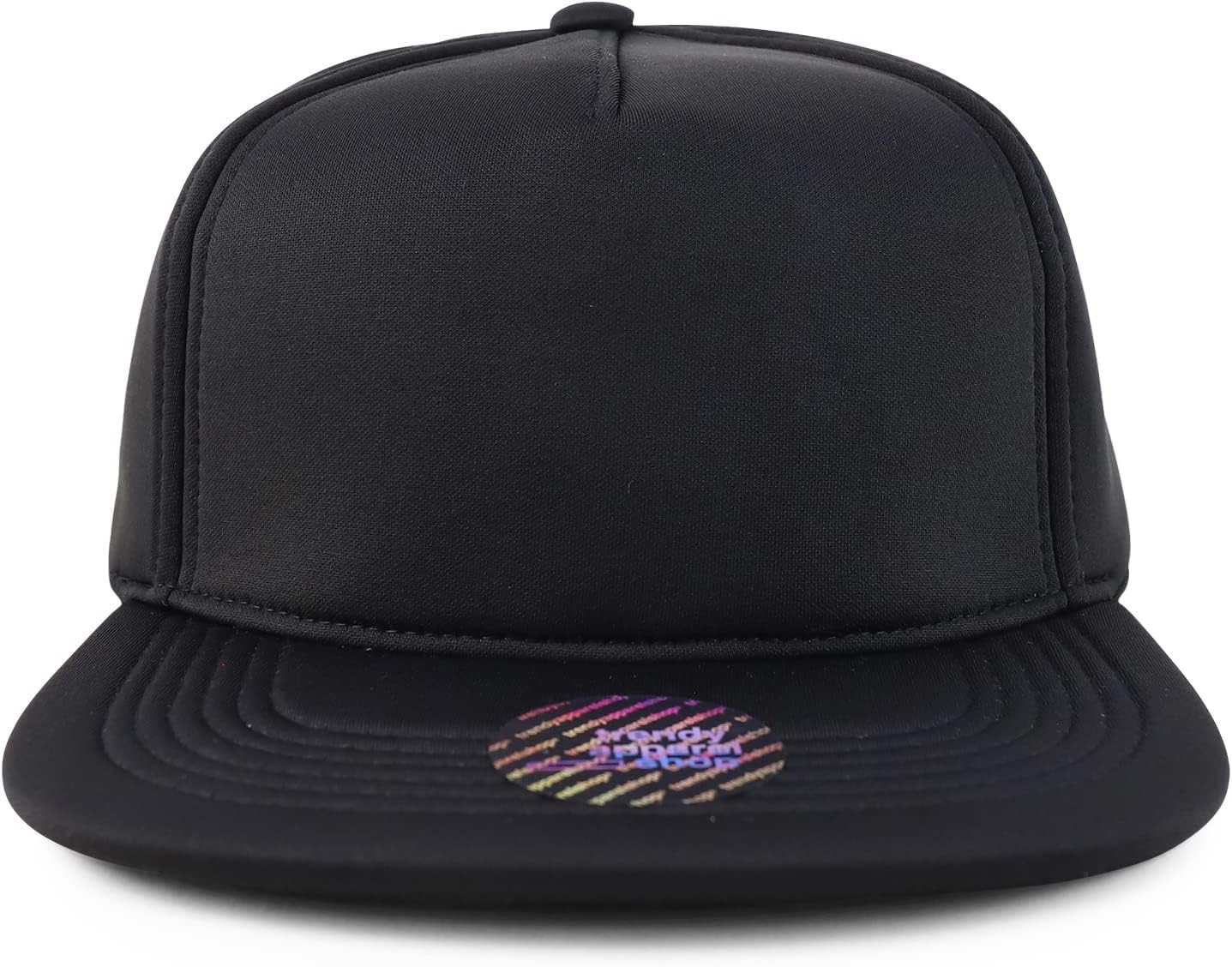 Trendy Apparel Shop XXL Oversize Flatbill Structured Foam Snapback Cap - Image 2