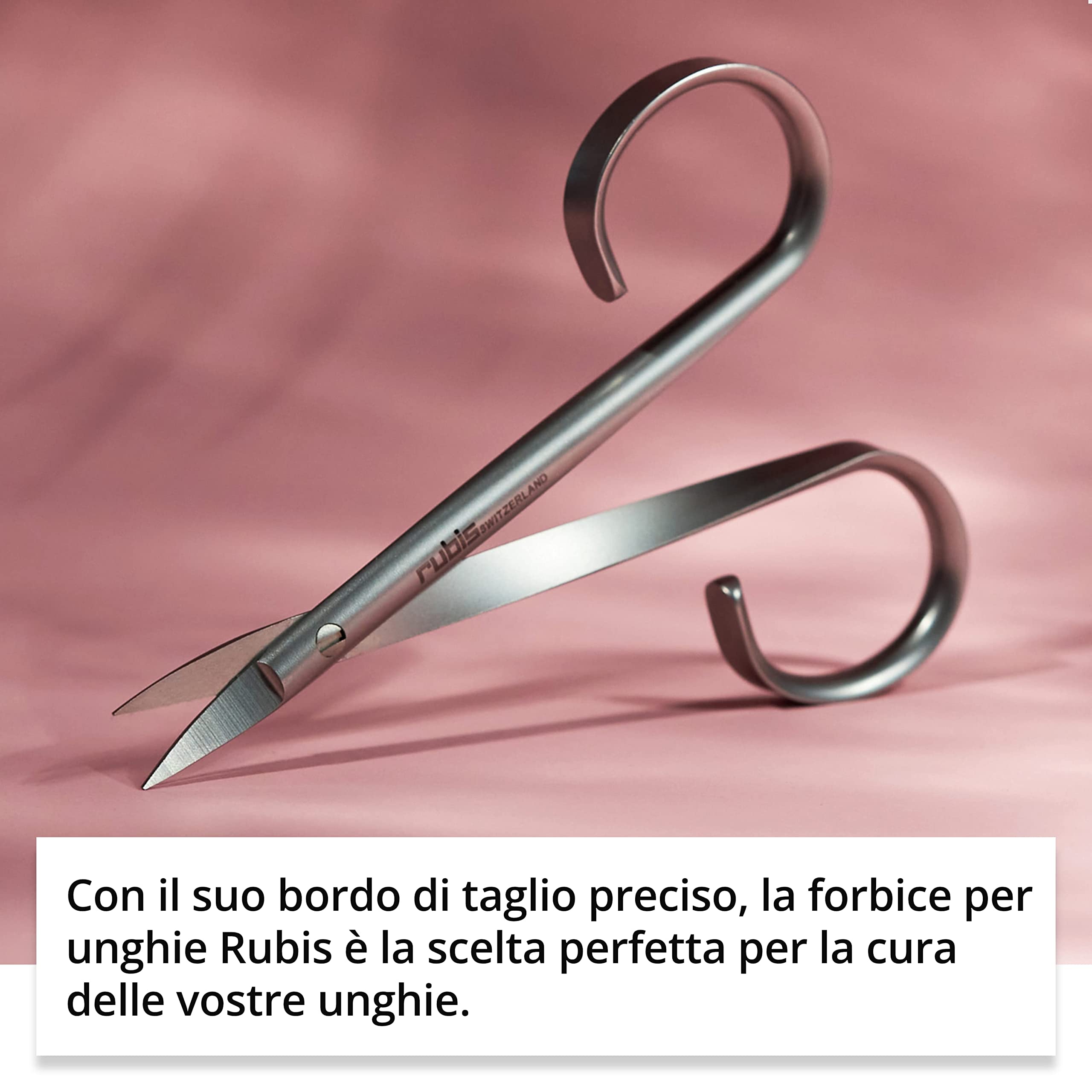 Rubis Set manicure con forbici per unghie e pinzette per sopracciglia – Set unghie piccolo 2 pezzi – Set per la cura delle unghie e custodia per pinzette