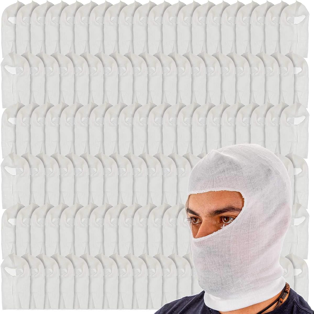 TCP Global Premium Painters Spray Socks, One Size Fits All (Pack of 12) - Snug Soft Stretch Cotton Hood Mask