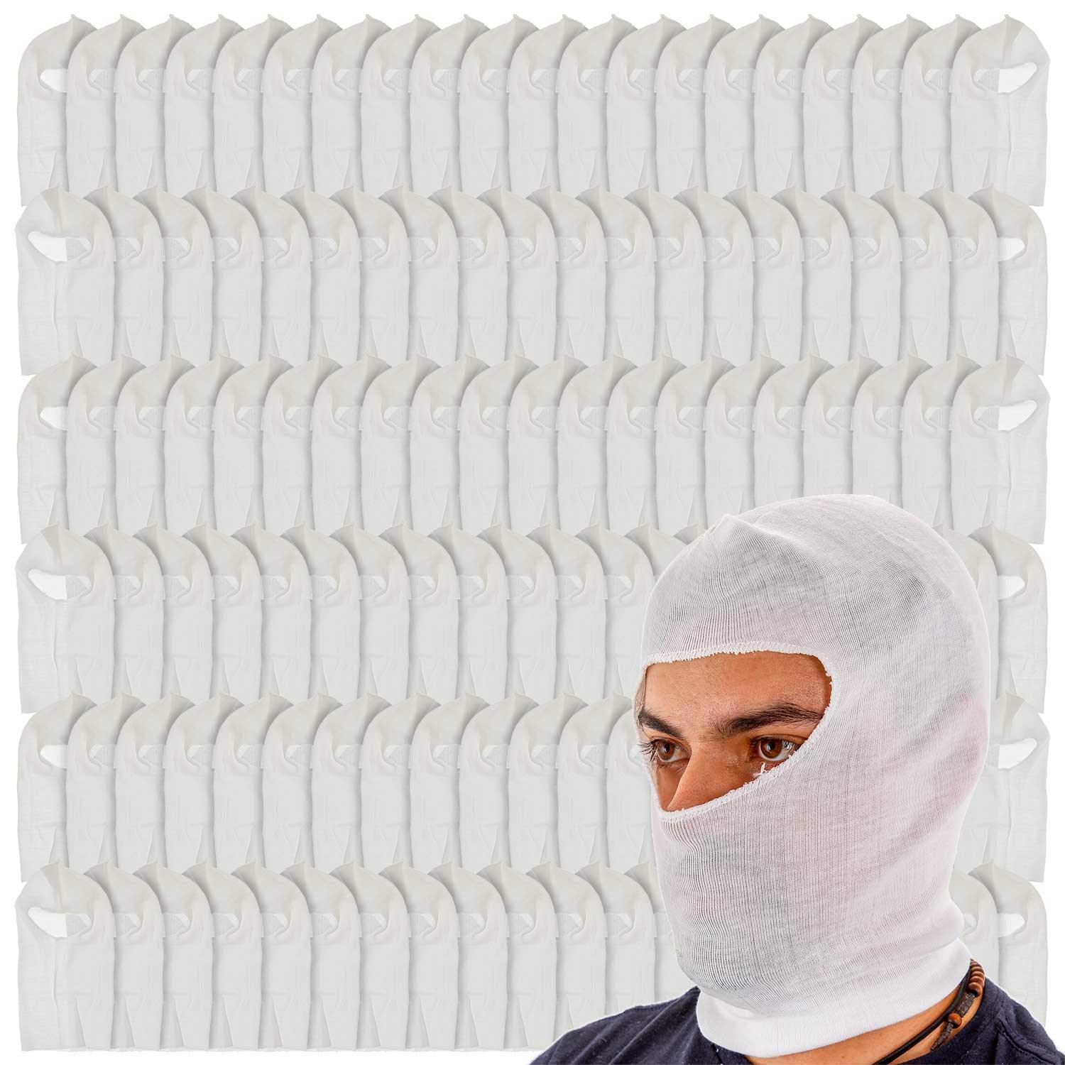 TCP Global Premium Painter's Head Sock (120 Pack) - Soft Stretch Cotton Hood Mask for Spray Painting, Sanding & Dust Protection - One Size Fits All