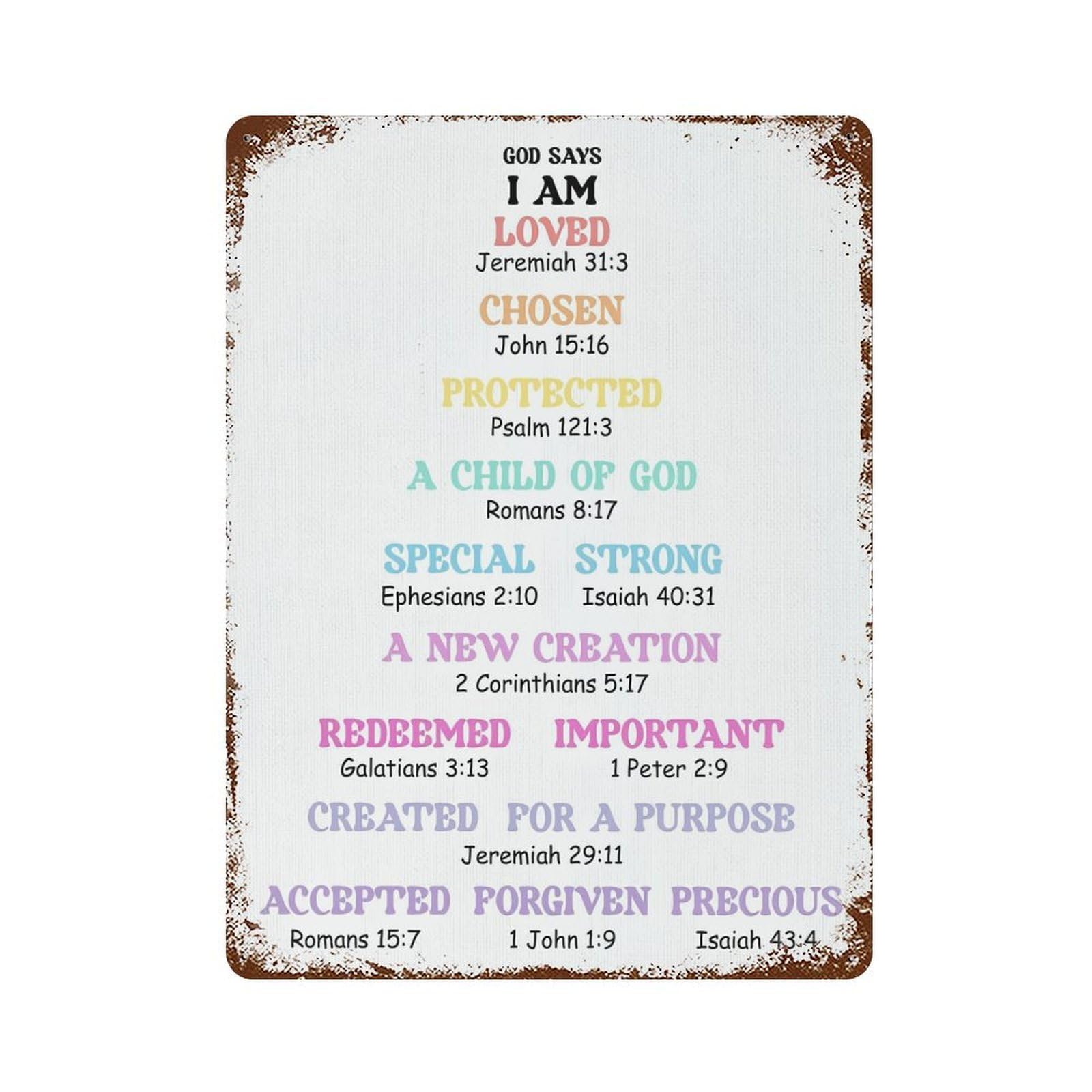 xiaoxiaoshen Affirmations Quote Christian Wall Decor Art Metal Tin Poster Modern Home Decor Art Home Bar Shop Decorations Vintage Sign 40x30cm