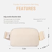 Vista 5 de ZPN Mini riñonera cruzada para mujer y hombre, Cremoso