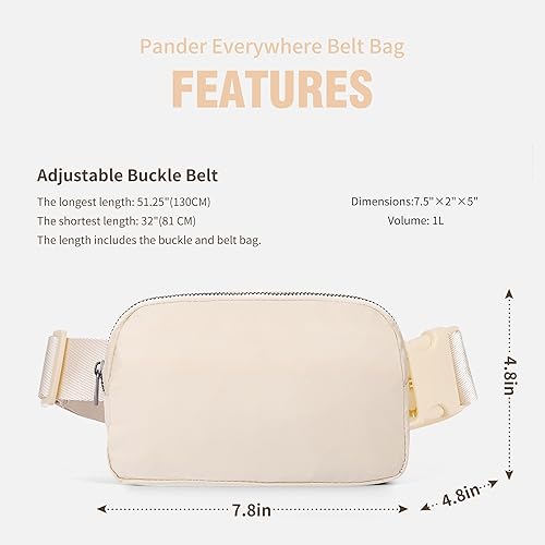 Miniatura 5 de ZPN Mini riñonera cruzada para mujer y hombre, Cremoso