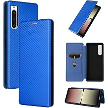 Pelanty Xperia 10 V Case Folio Carbon Fiber Style Sony Xperia 10 V 2023 Mobile Phone Cover SO-52D SOG11 Back Case Lightweight Thin Wallet Type Card Storage Sony Xperia 10v 5th Generation so52d