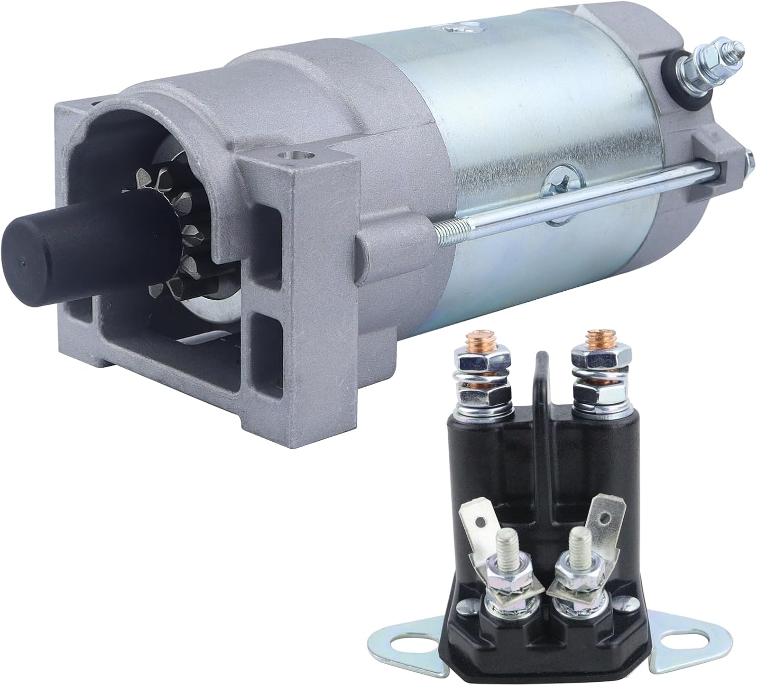 Starter Motor & Relay for 2P77F Engines for Toro TimeCutter Titan HD Lawn Mowers Replace 136-7880 133-1564 127-9209 133-9828